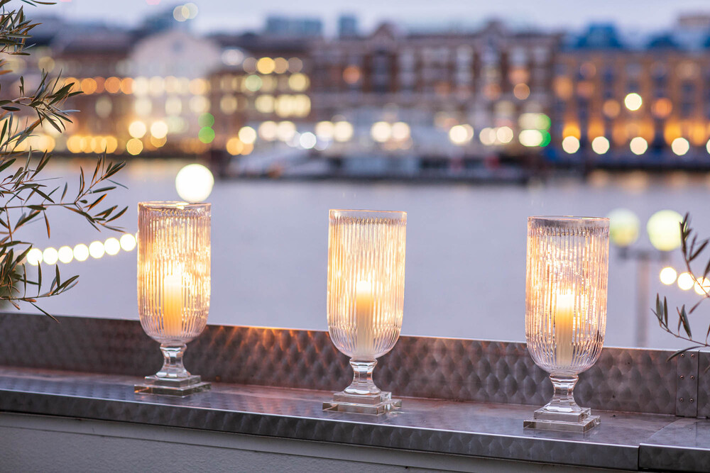 Hire Blueprint Event Space I Spaces Unlocked I < candles with Thames view >